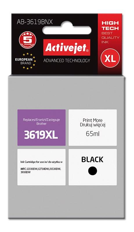 Blækpatron til Brother - Activejet AB-3619BNX LC3619Bk XL, sort, 65 ml billede