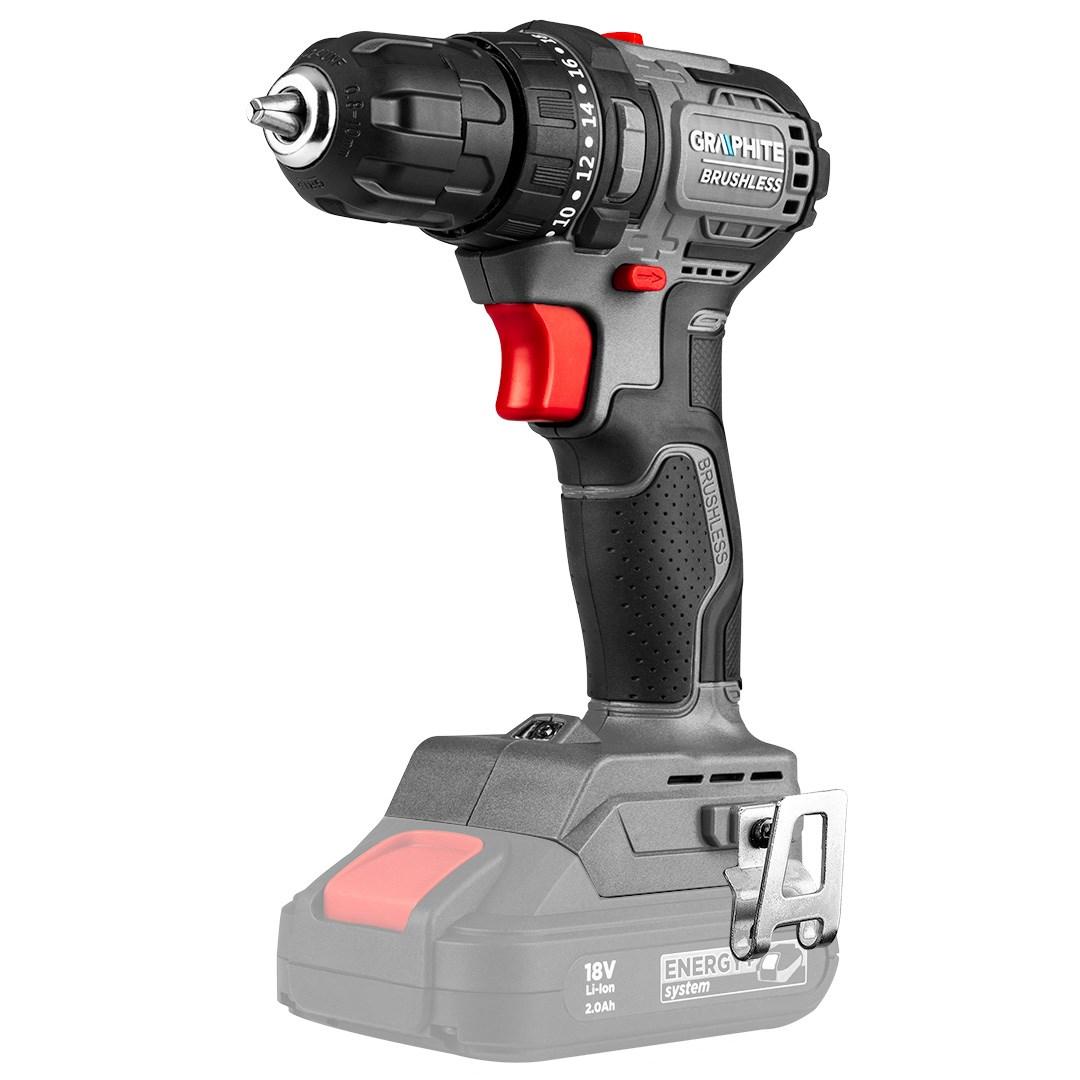 Skruemaskine 18V bÃ¸rstelÃ¸s â GRAPHITE, 10 mm borepatron, kompakt, Energy+, uden batteri