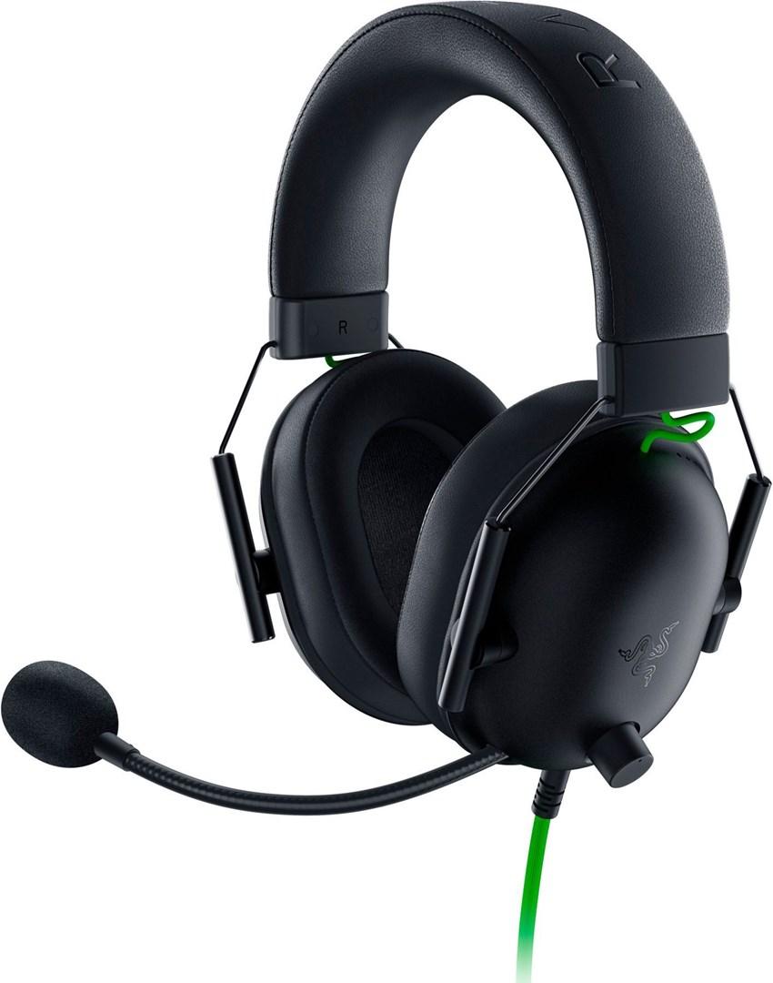 Gaming headset Razer BlackShark V2 X - kablet, hovedbøjle, sort/grøn billede