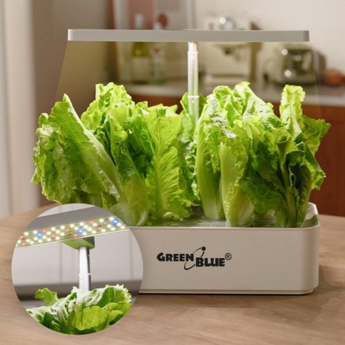 Smart indendørs dyrkningssystem – GreenBlue, 4 l, 12 planter, fuldspektrum LED