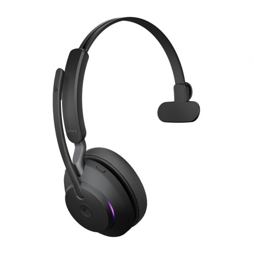 Trådløst headset Jabra Evolve2 65 USB-A Mono med ladestand (MS) – Sort