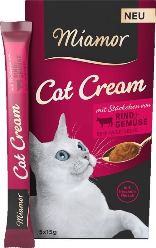 Kattetreats Miamor Cat Cream Beef - 5Ã15 g