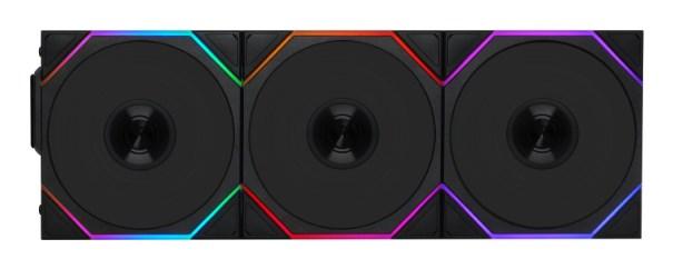 Kabinetventilator LIAN LI UNI FAN TL Wireless, ARGB, PWM, 3-pack, 120 mm, sort billede