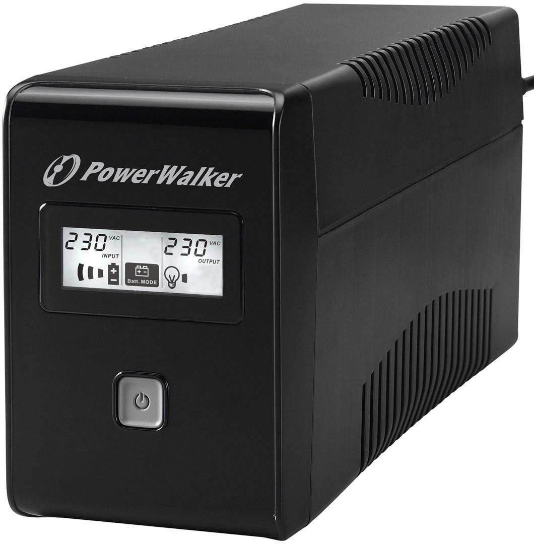 UPS med LCD - PowerWalker VI 850, Line-Interactive, 0,85 kVA / 480 W billede
