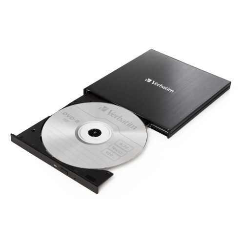 Ekstern CD/DVD-drev - Verbatim Slimline, USB 3.2