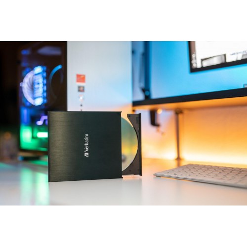 Ekstern CD/DVD-drev - Verbatim Slimline, USB 3.2