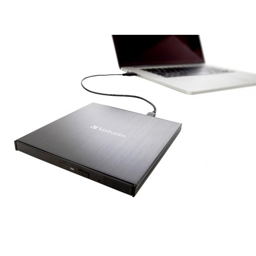 Ekstern CD/DVD-drev - Verbatim Slimline, USB 3.2