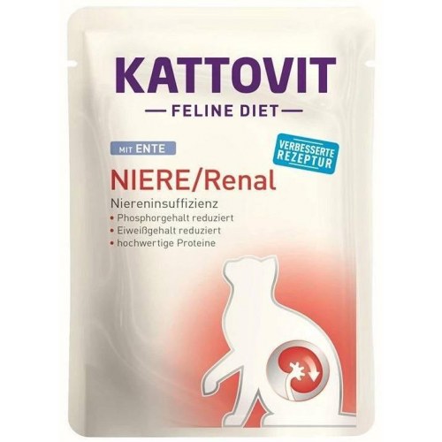 Vådfoder til kat - Kattovit Feline Diet Niere/Renal med and, 85 g