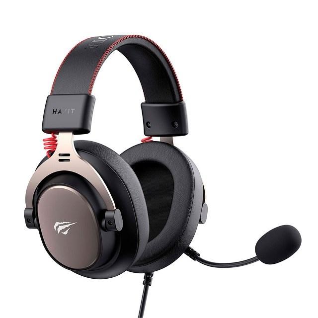 Gaming headset Havit H2015E – sort, kablet med boom-mikrofon