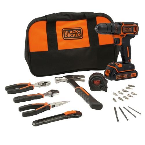 Skruemaskine 18 V Black & Decker BDCDC18HTSA-QW - sort/orange