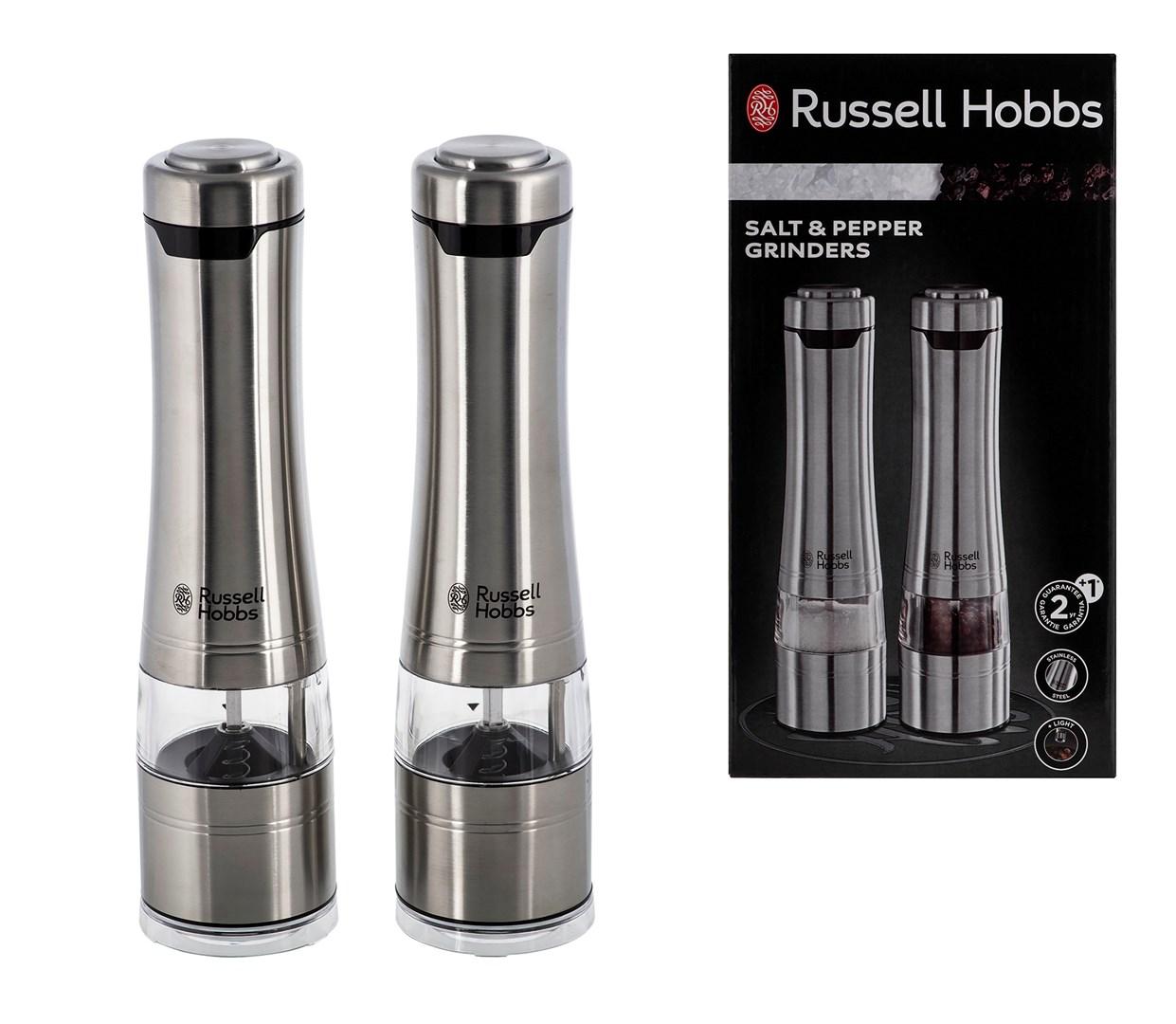 Krydderikværn sæt – Russell Hobbs 23460-56, salt og peber, rustfrit stål
