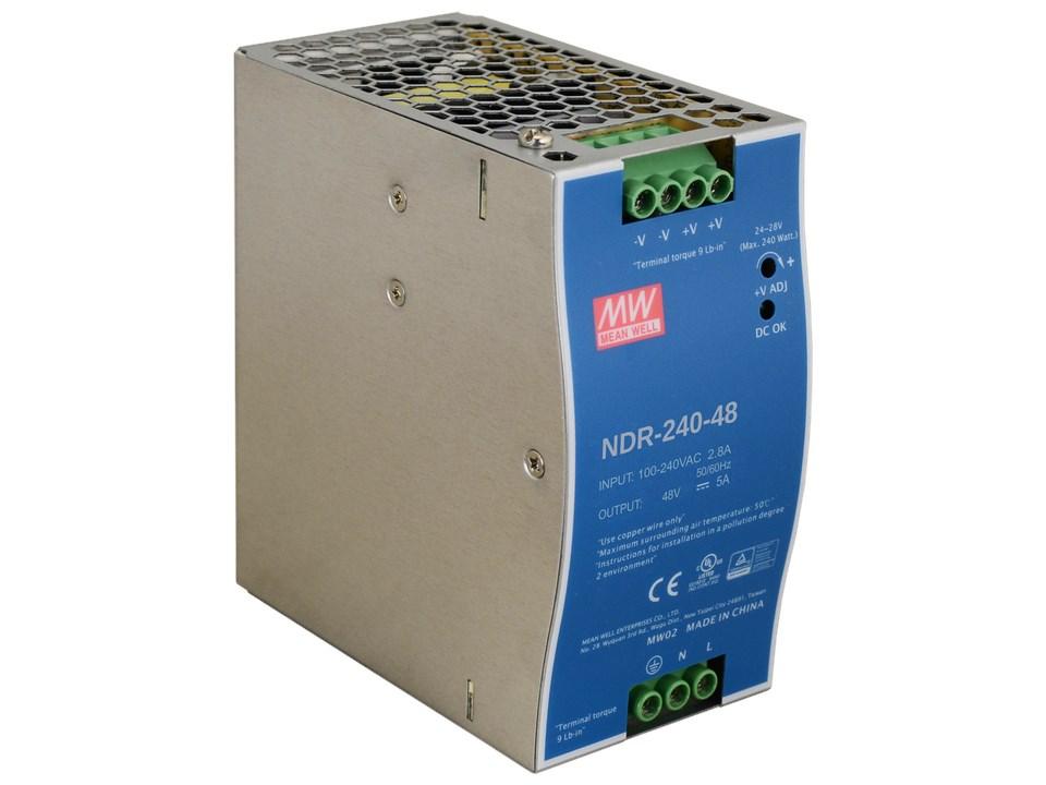 DIN-skinne strømforsyning MEAN WELL NDR-240-48 – 48 V, 240 W, 5 A