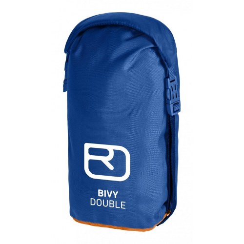 Selvoppustelig sovepose-lagen Bivy Double – rektangulær, voksen, polyurethan, blå/orange