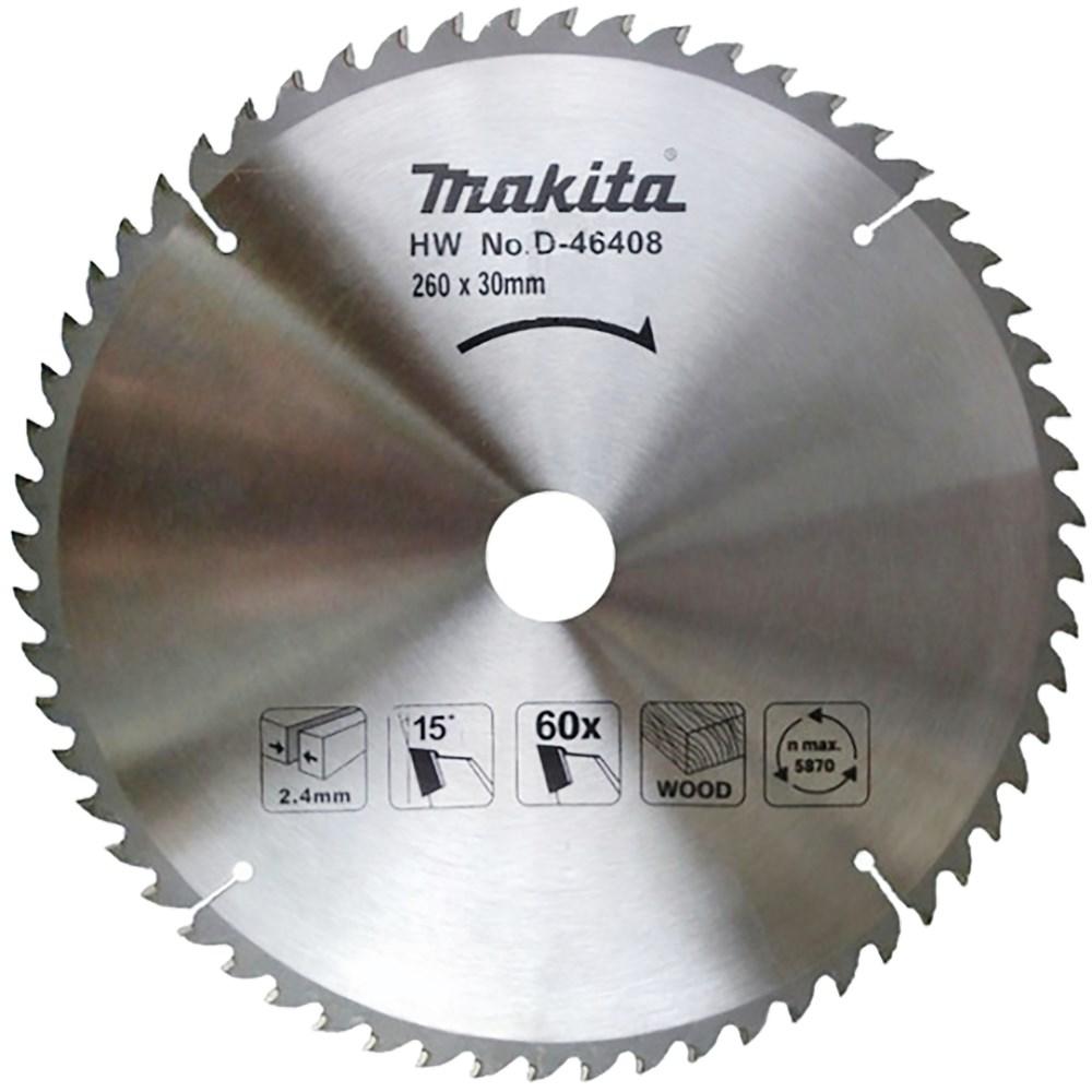 Rundsavklinge Makita D-46408 - 260 × 30 mm, 60 tænder