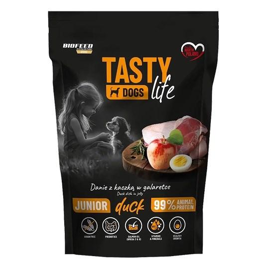 Hundefoder vådfoder BIOFEED Tasty Dogs Life Junior Duck 500 g