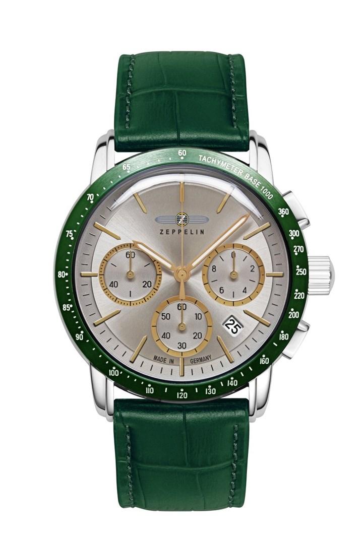 Armbåndsur Zeppelin New York 42 mm quartz - grøn rem