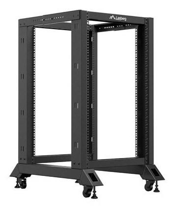 Serverrack 18U åbent stativ 60×80 cm - Lanberg, sort billede