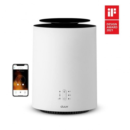 Varmeblæser med ventilator – Duux Threesixty Smart Gen2, 1.800 W, hvid (op til 30 m²)