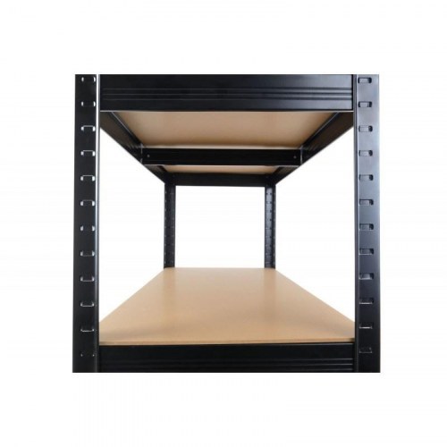 Reol til værksted/lager Topeshop – 180×90×30 cm, 5 hylder, 875 kg, fritstående, galvaniseret stål og MDF, sort
