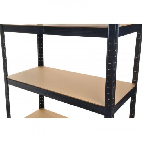 Reol til værksted/lager Topeshop – 180×90×30 cm, 5 hylder, 875 kg, fritstående, galvaniseret stål og MDF, sort