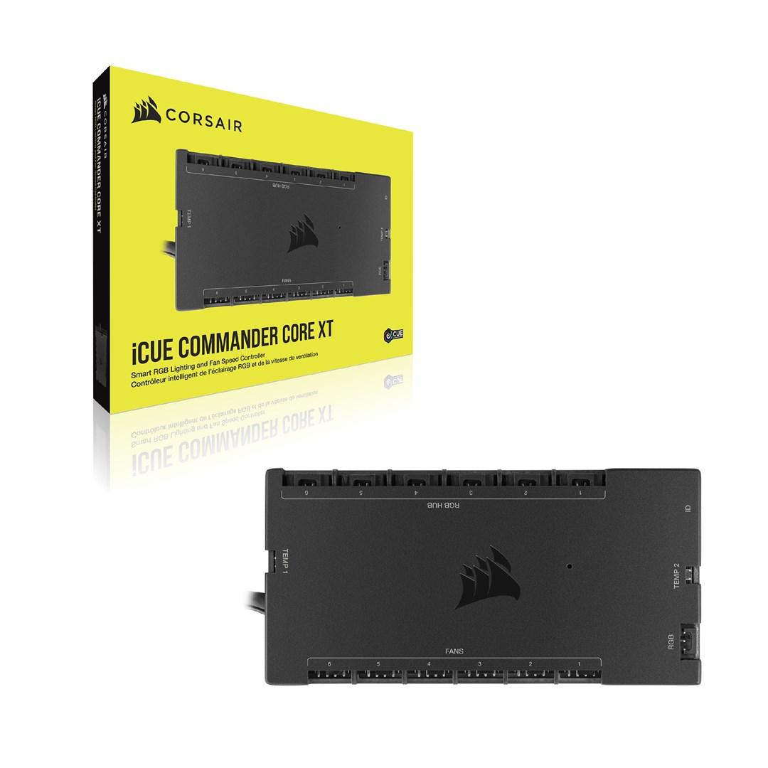 Blæserstyring til PC Corsair iCUE Commander Core XT - 6 kanaler - sort billede