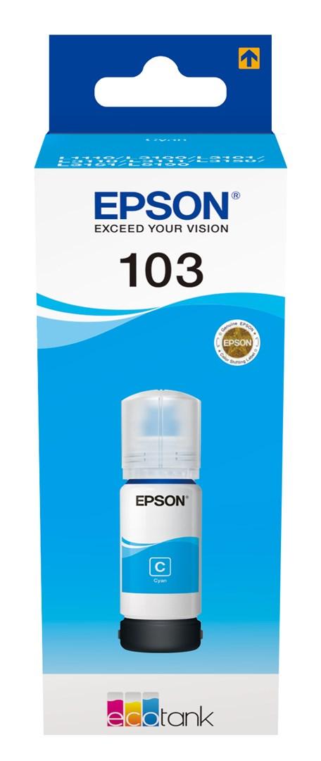 Blækflaske cyan Epson 103 – original, 70 ml billede