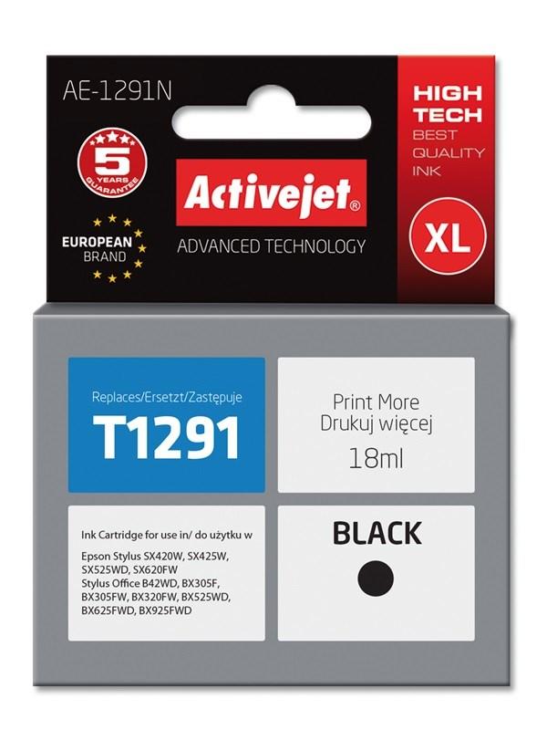 Blækpatron til Epson – Activejet AE-1291N T1291 XL, sort, 18 ml billede