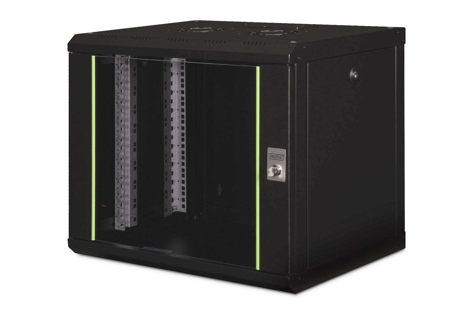 Væghængt 19" rackskab DIGITUS Unique - 600 × 450 mm, 9U billede