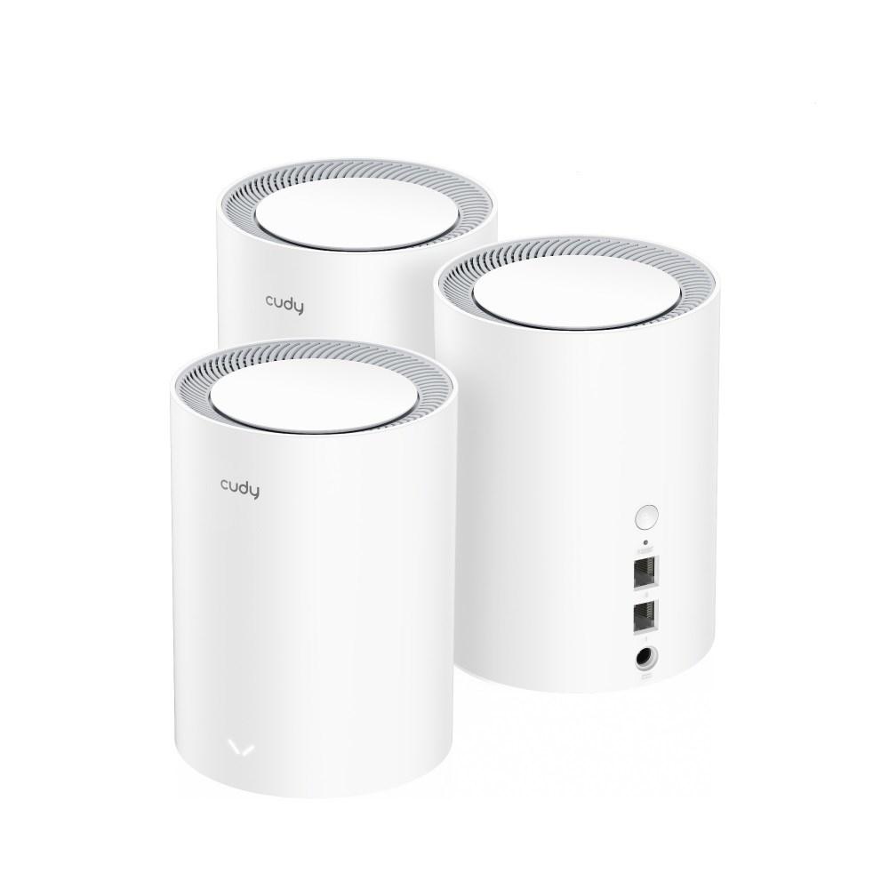 Wi‑Fi 6 mesh system - Cudy M1800 3‑pak, dual‑band, hvid billede