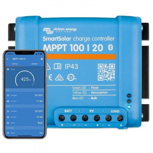 Solcelleregulator Victron Energy SmartSolar MPPT 100/20 (op til 48 V)