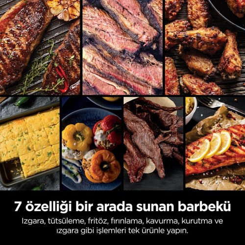 Elgrill NINJA Woodfire – udendørs elgrill til grillning, røg og stegning