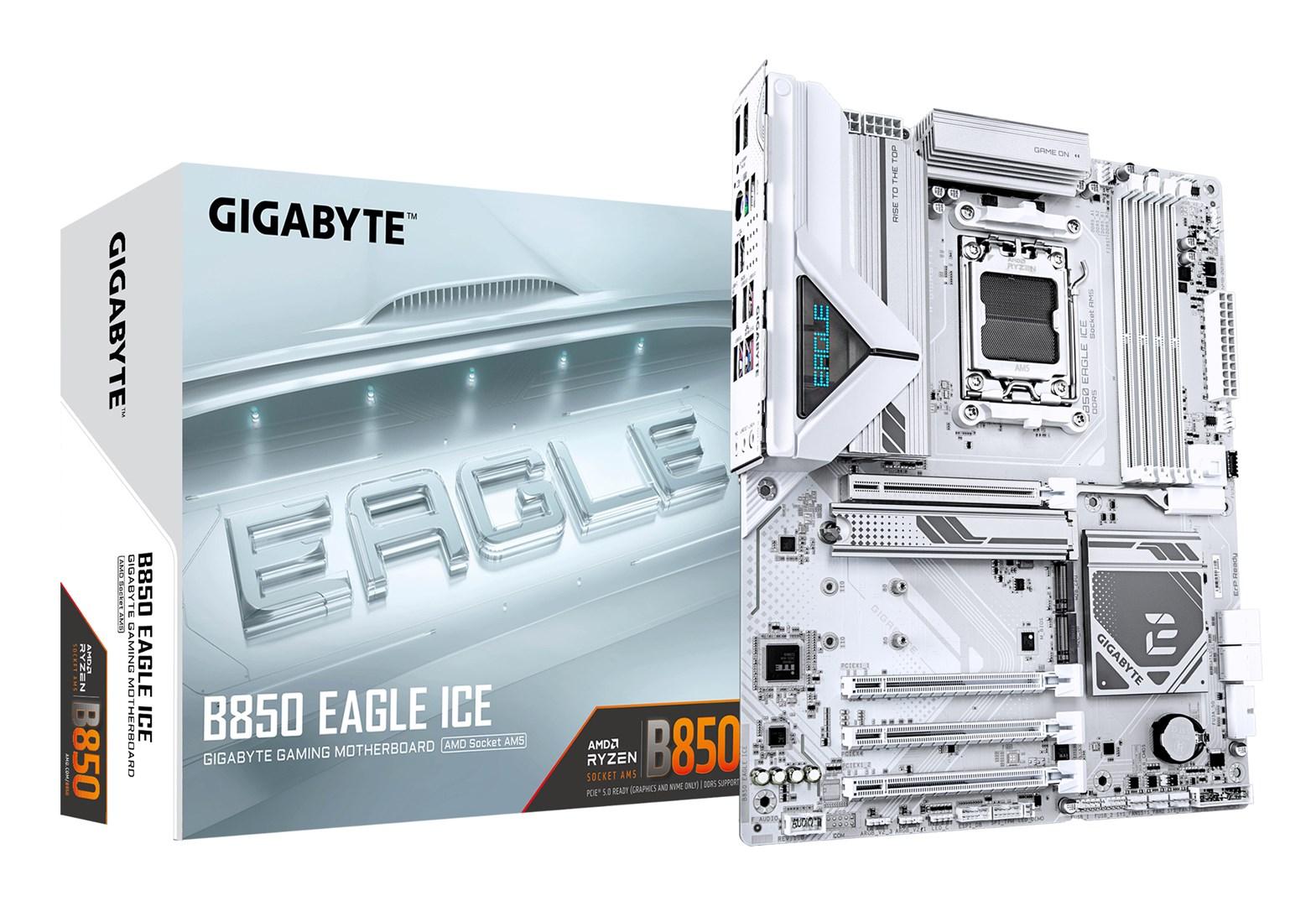 Bundkort Gigabyte B850 Eagle Ice - AM5, ATX, DDR5 billede