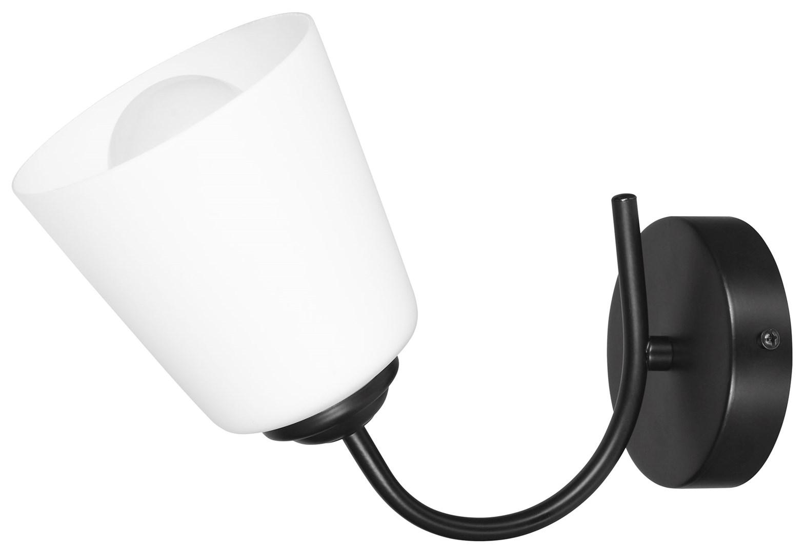 Væglampe Activejet ALMA 1P - E27, 1×40 W, sort/hvid