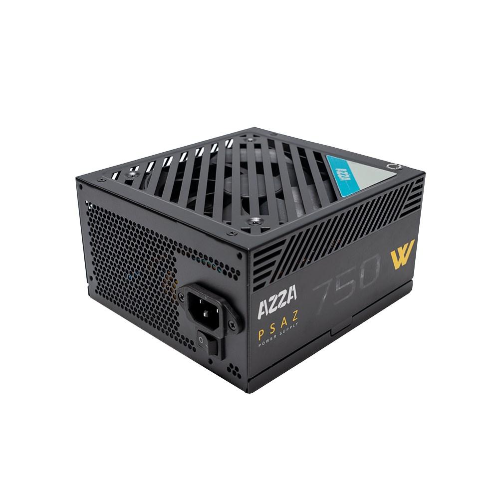 Strømforsyning ATX 750 W - Azza PSAZ, 20+4 pin, sort billede
