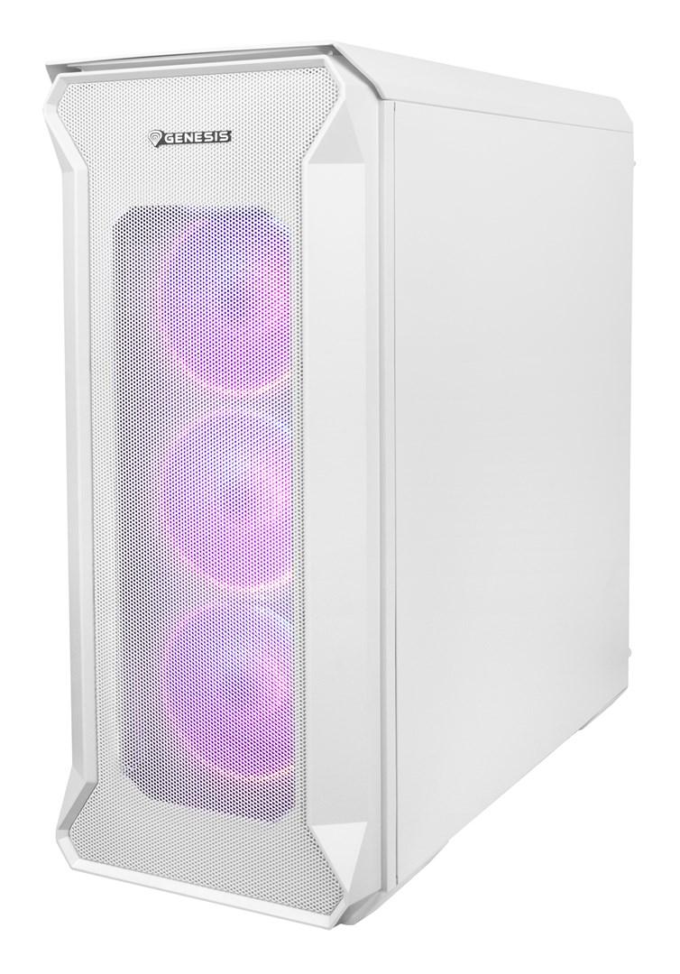PC kabinet GENESIS Irid 505 ARGB midi tower - hvid billede