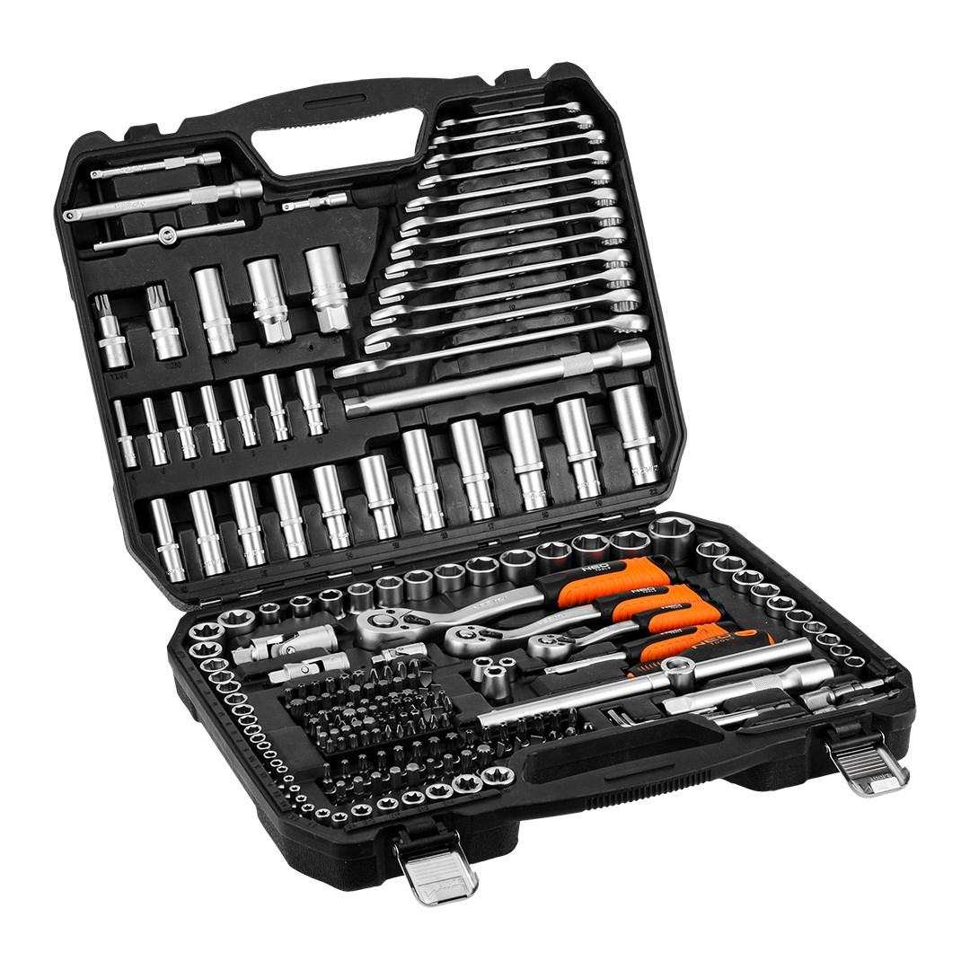 Topnøglesæt NEO TOOLS 1/2", 3/8", 1/4" – 220 dele