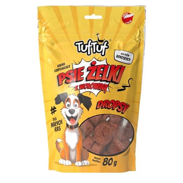 Hundegodbidder – TufTuf oksekød drops, træningssnack, 80 g