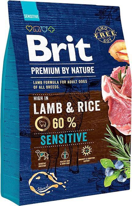 Hundefoder Brit Premium by Nature Sensitive Lamb & Rice – tørfoder – 3 kg billede