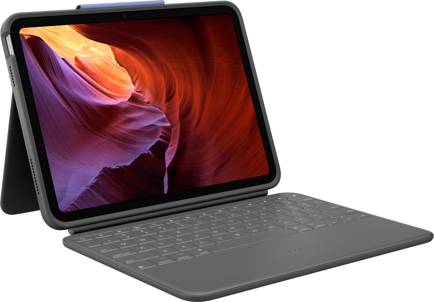 Tastatur til iPad - Logitech mobile device keyboard QWERTZ (tysk) med Smart Connector, grafit billede