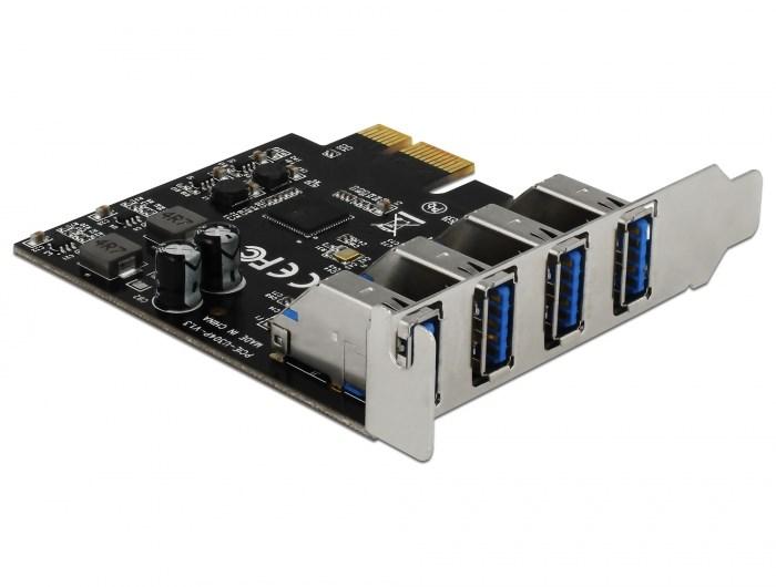 PCIe USB 3.2 Gen 1 udvidelseskort – DELOCK 90304 (4x USB-A) billede