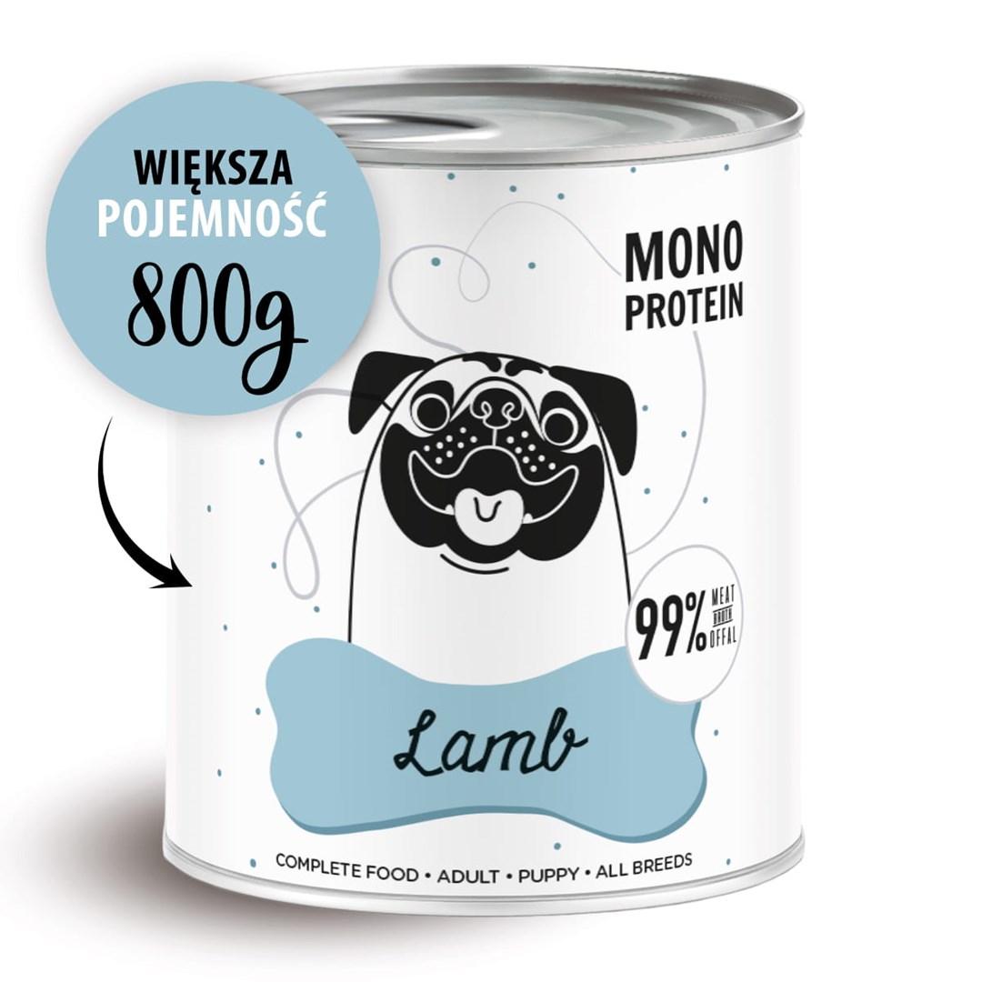 Vådfoder til hund – PAKA ZWIERZAKA Pepe Lam – 800 g
