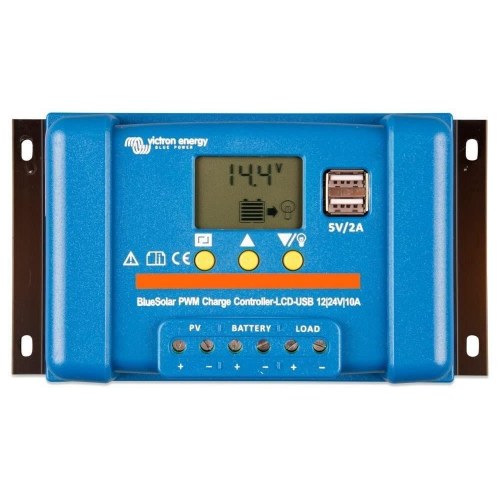 Solcelleregulator Victron Energy BlueSolar PWM-LCD & USB 12/24 V 30 A