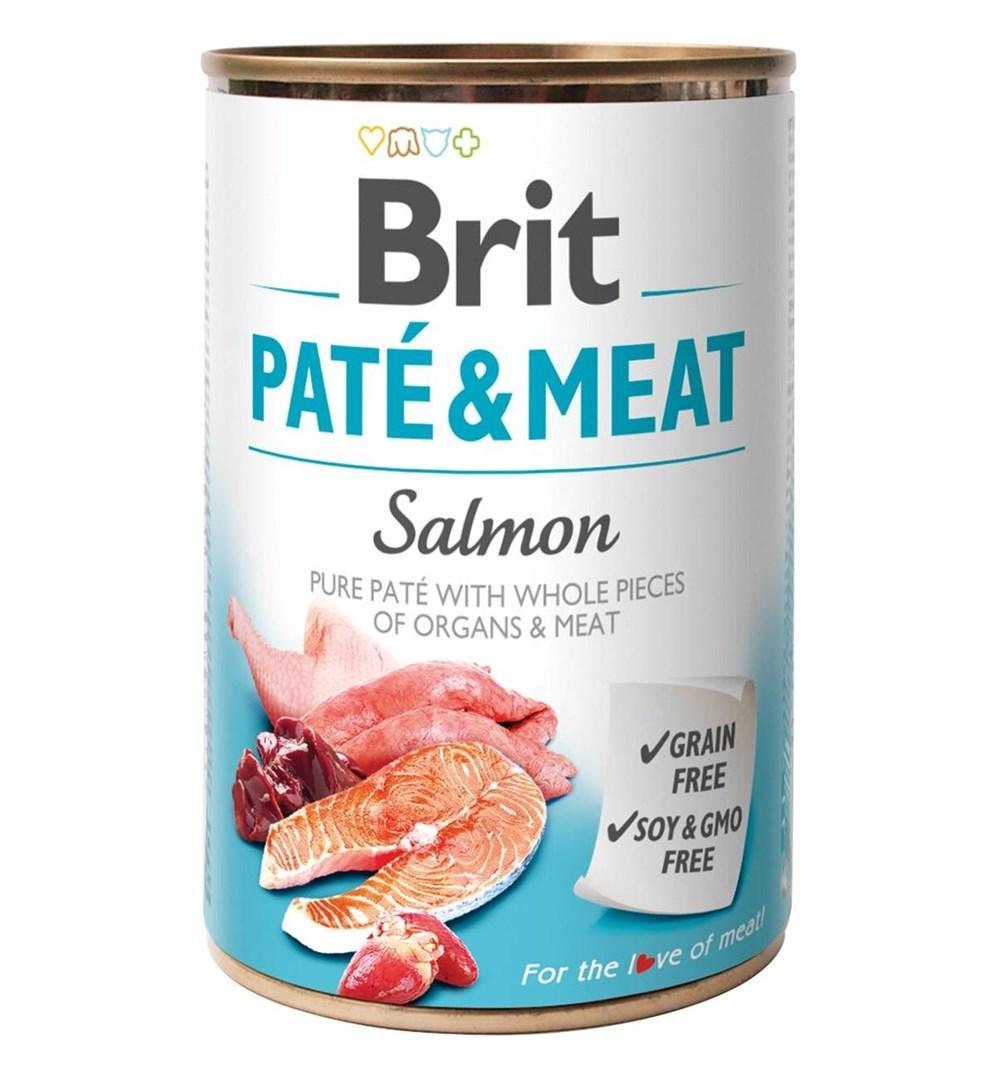 Hundefoder vådfoder Brit Paté & Meat med laks – 400 g
