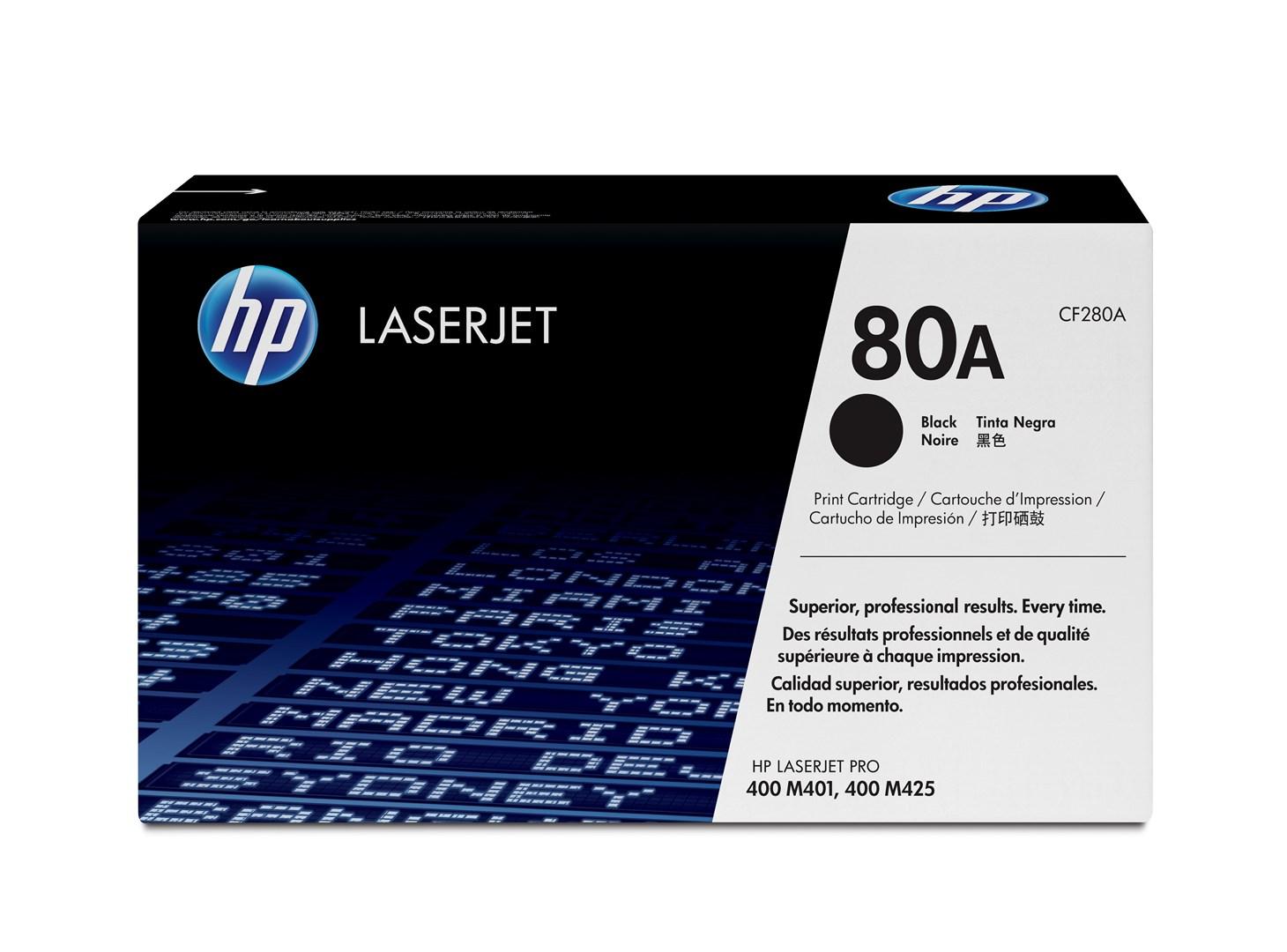 Tonerpatron HP 80A sort - original LaserJet