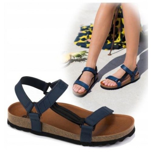 Ortopædiske sandaler Mobilex – blå, str. 46