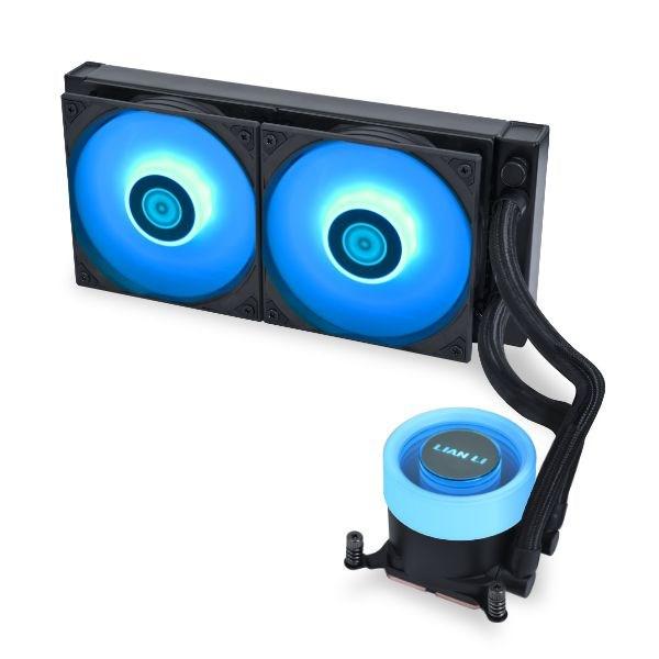 CPU vandkøler 240 mm - LIAN LI GA II LITE, sort, 2×120 mm billede