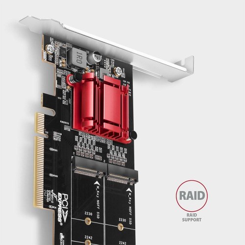 M.2 NVMe PCIe adapterkort - AXAGON PCEM2-ND, 2x M.2, PCIe 3.0