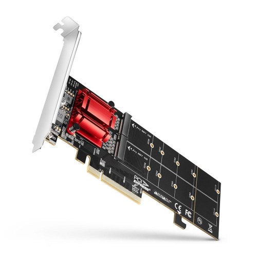 M.2 NVMe PCIe adapterkort - AXAGON PCEM2-ND, 2x M.2, PCIe 3.0