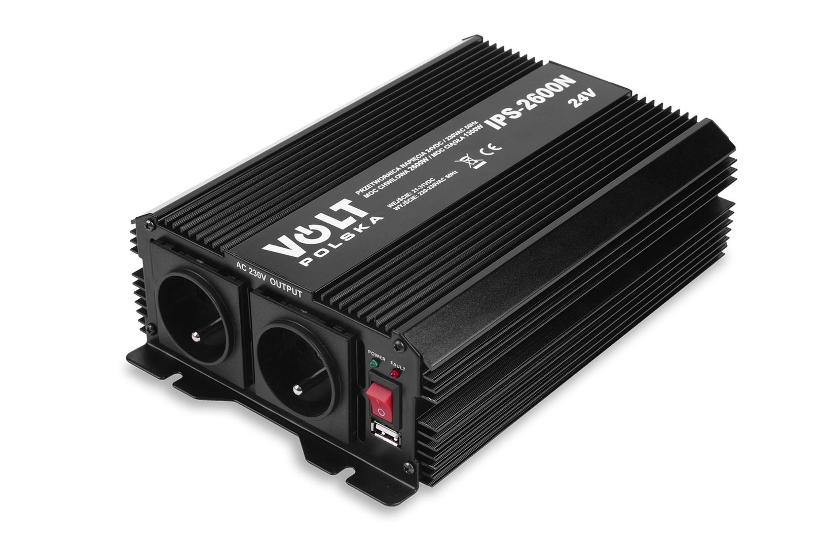 Strømomformer 24V til 230V - Volt Polska IPS 2600 N (1300/2600 W) billede