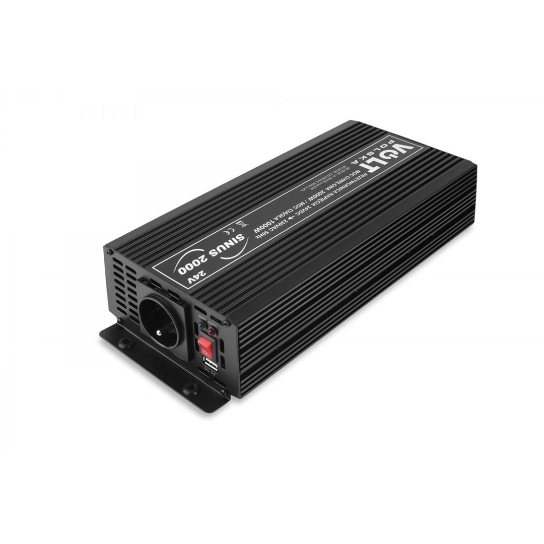 Strømomformer 24V til 230V ren sinus 2000W - Volt Polska SINUS 2000